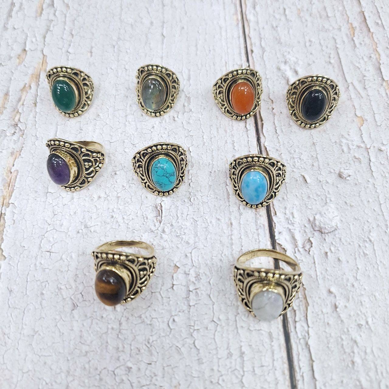 Hecho a mano - Wholesale Single Stone/Solitaire Ring - Colored stone ring9