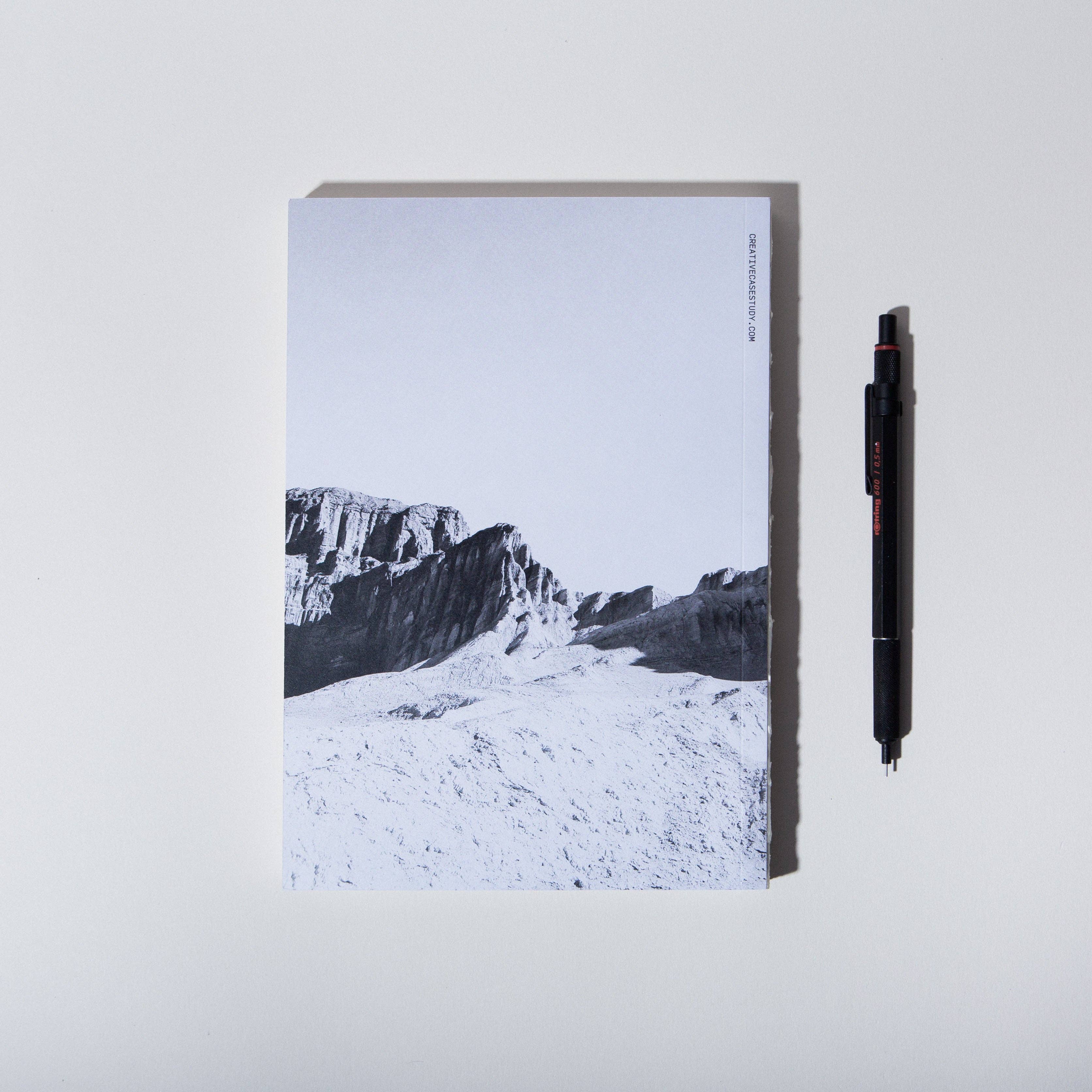 Case Study - Wholesale Notebook - Minimal Layflat Notebook – A5 Blank Journal with Exposed Binding & Photo Cover of the Desert2