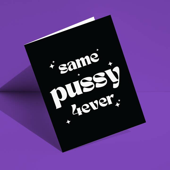 Carte de Vœux Même Chatte Pour Toujours pour la vente par Ninalem's Party