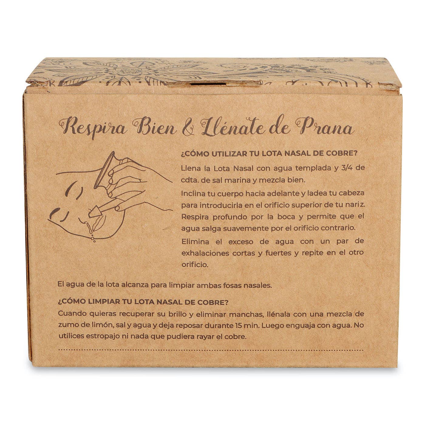 Indiaveda – Cuidados nasais por atacado – Lota nasal de cobre 100%3