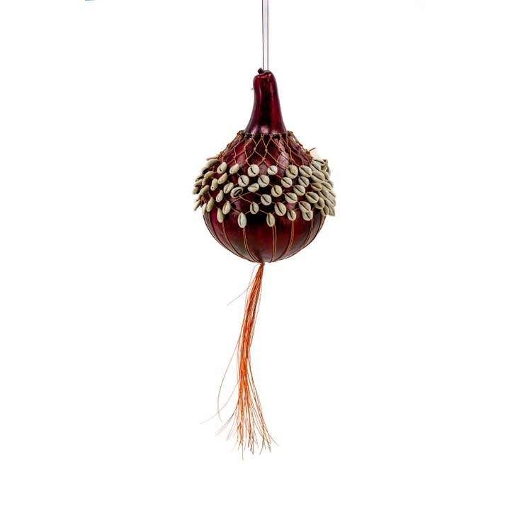Gitzell FairTrade - Wholesale Musical Instrument - Music Shaker/Rattle, Cowrie Shell Gourd