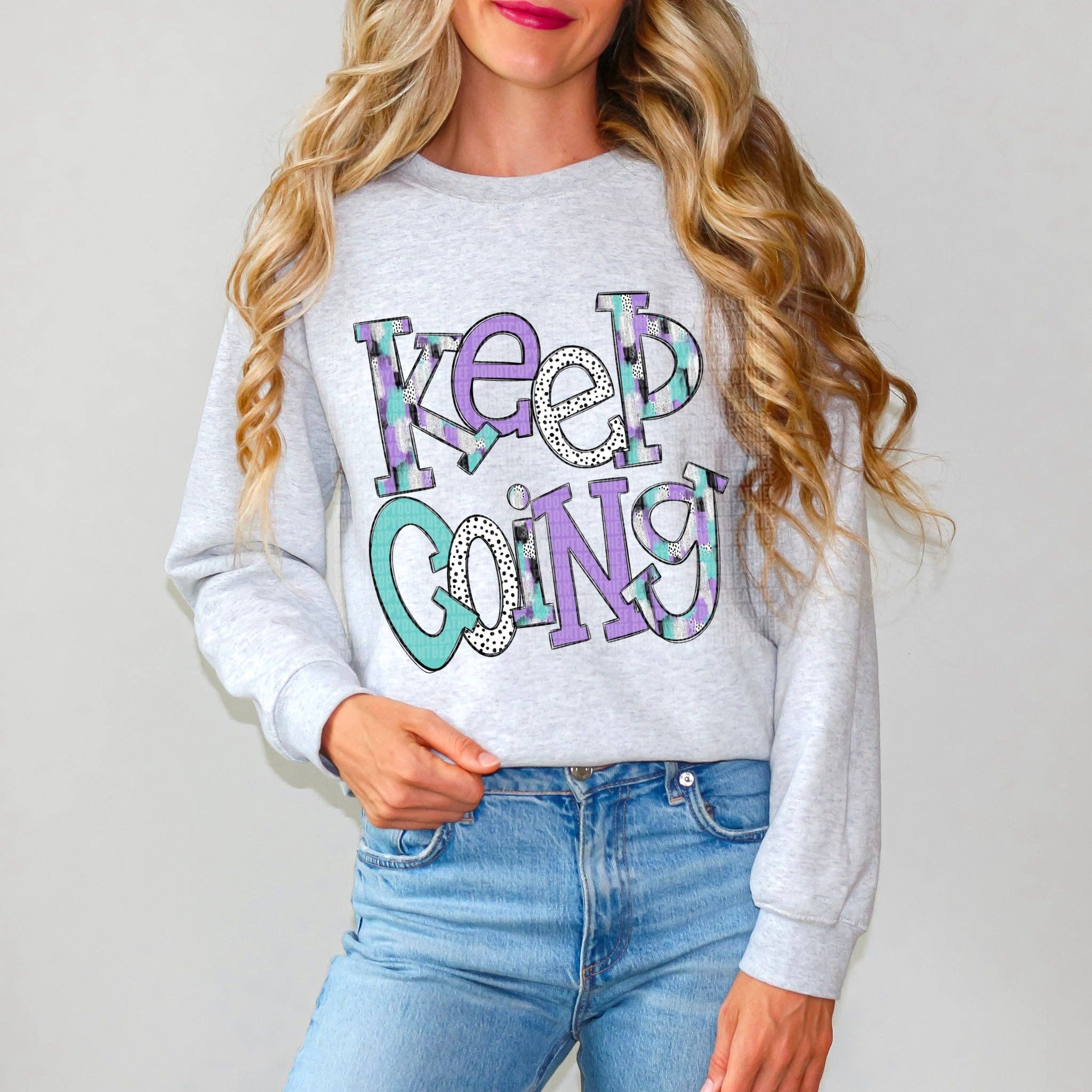 Cash & Drix Wholesale - Wholesale Graphic Sweatshirt - Women's - Keep Going - Sweatshirt0