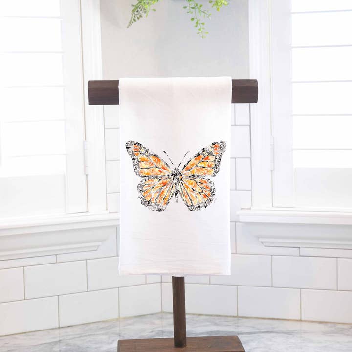 Amanda Klein Co. – wholesale Kökshandduk – Monarch fjäril mjöl säck handduk1