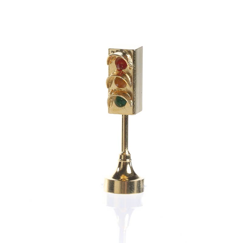 Factory Direct Craft - Wholesale Decorative Tabletop Object - 1-1/4" Miniature Brass Traffic Stop Light2