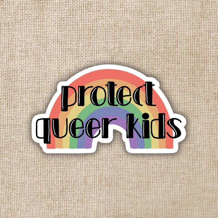 Protect Queer Kids Sticker for wholesale by Kingdom of Threads