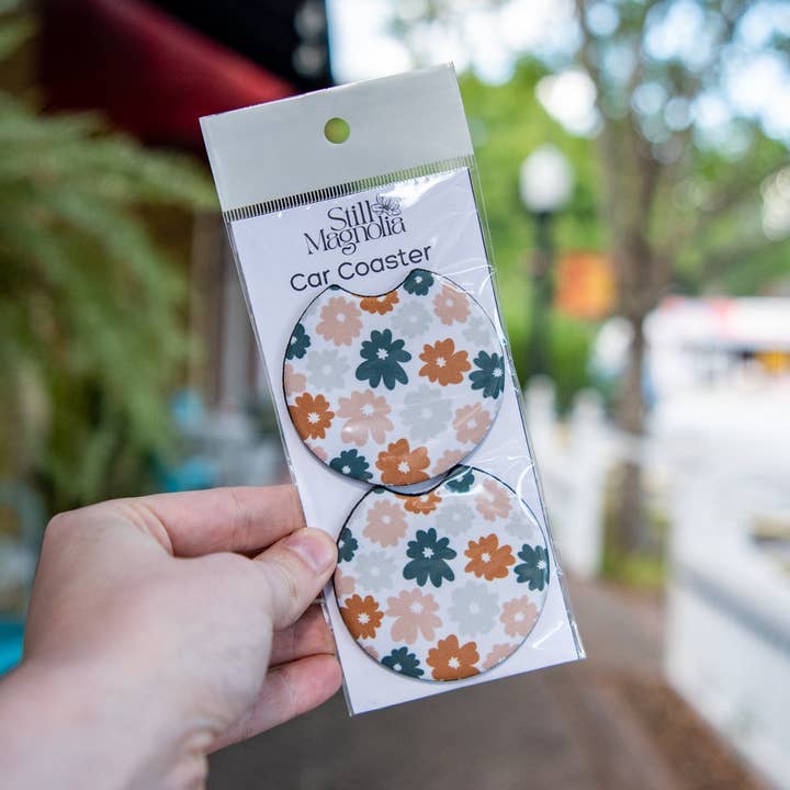 Sottobicchieri per auto - Motivo floreale retrò per la vendita all'ingrosso da parte di Still Magnolia