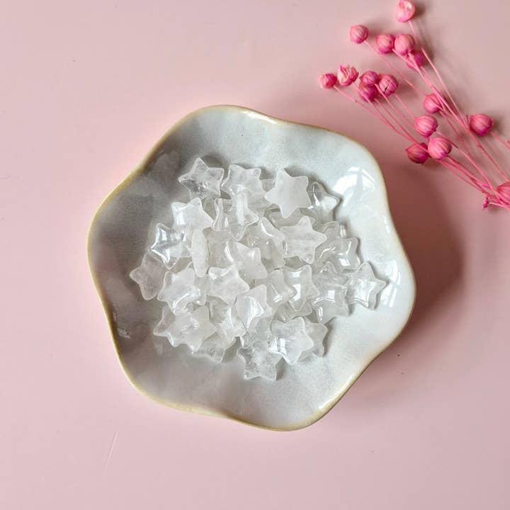 Moonlight Gemstones - Wholesale Spiritual Stone/Crystal - Clear Quartz Mini Star (1.5cm) Perfect for Crystal Confetti