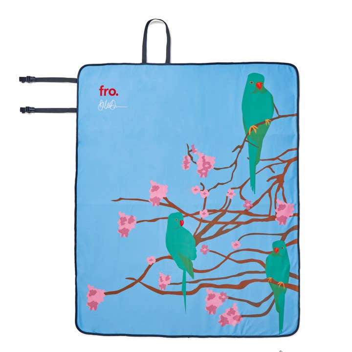 'Parakeets' Picnic Blanket for wholesale by fro. (for rugs outdoors)