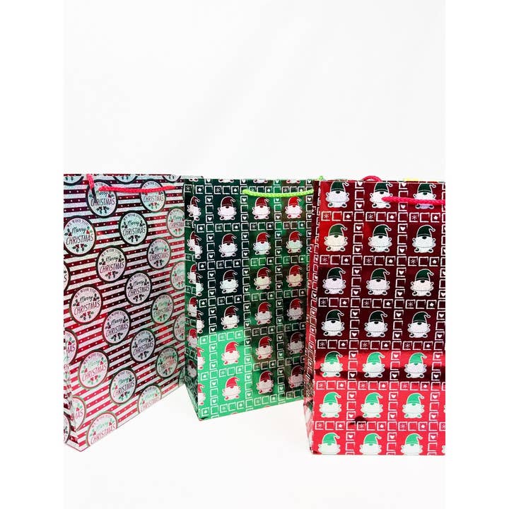 MIX COLOR Fancy Holographic Christmas Gift Bag for wholesale on Faire3