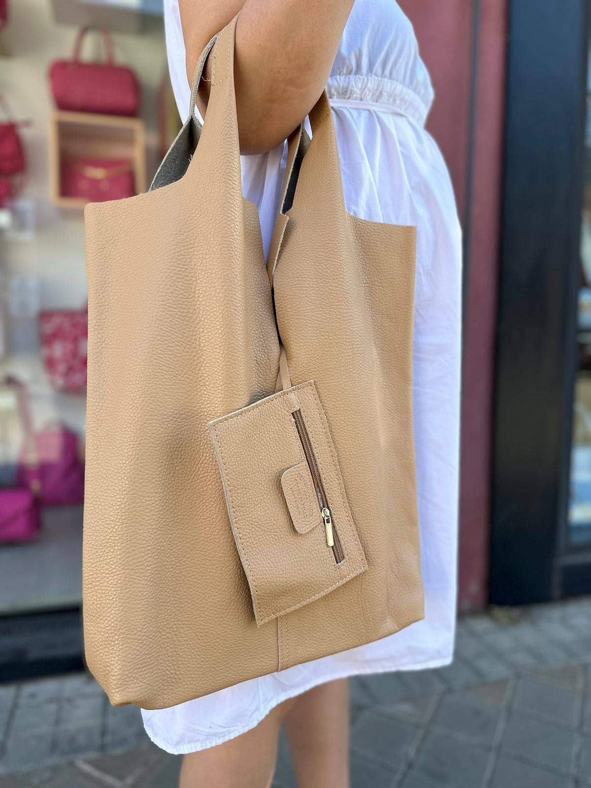 Chenson & Gorett – Engroshandel Tote bag - Dame – Dames læder shopper taske med ekstra møntlomme18
