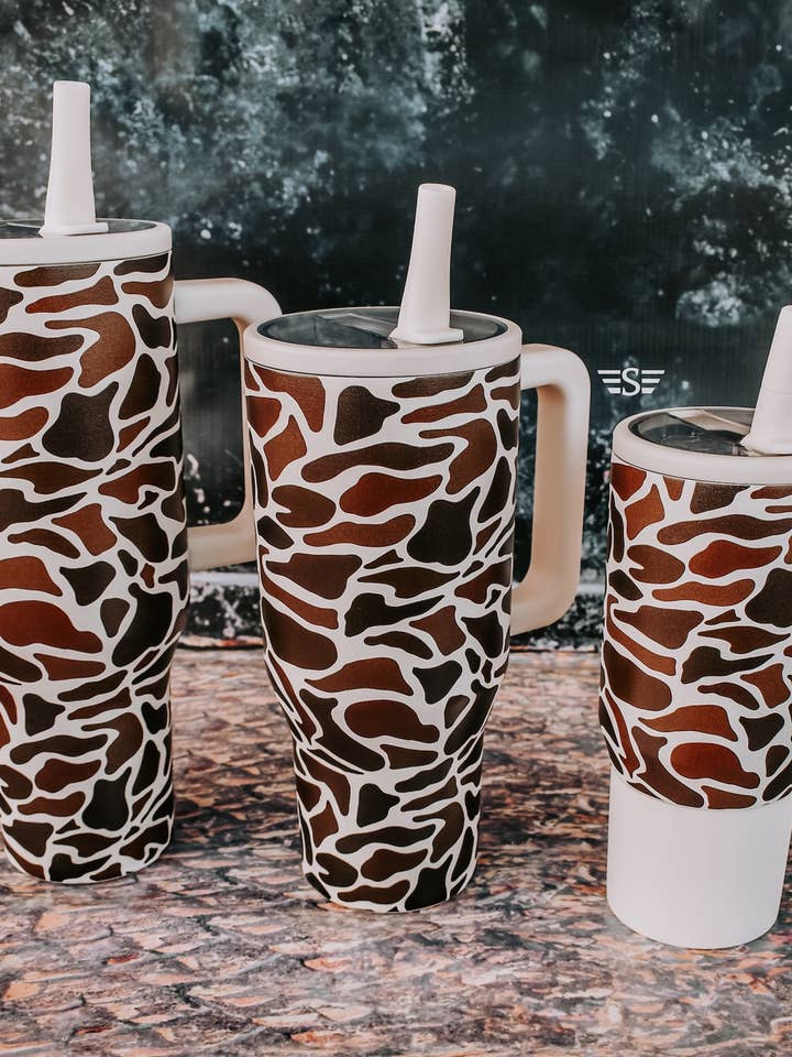 Duck Camo Flip Lid Tumbler for wholesale by Flying S Company