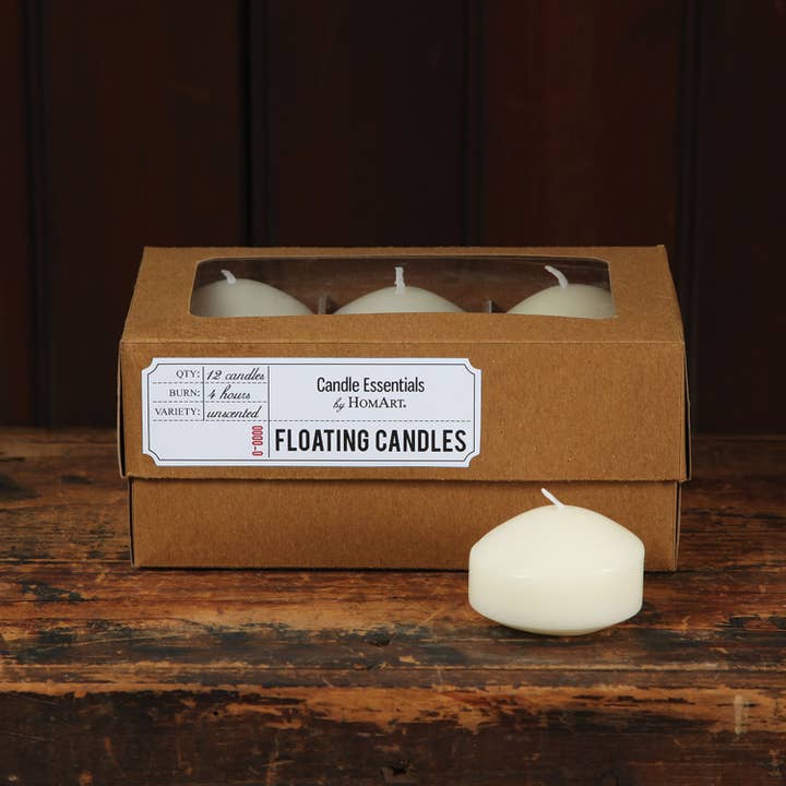 HomArt – wholesale Floating candle – Floating Candles - Box of 12 - Ivory2