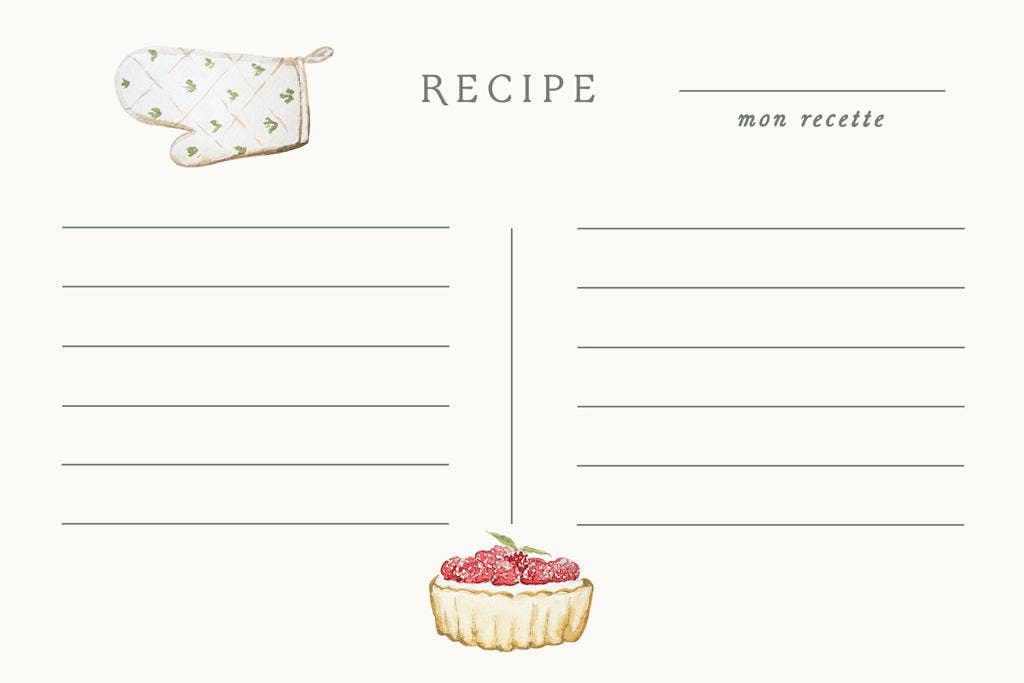 Vivi et Margot - Wholesale Recipe Card - Hand Illustrated Recipe Card Box Set 246