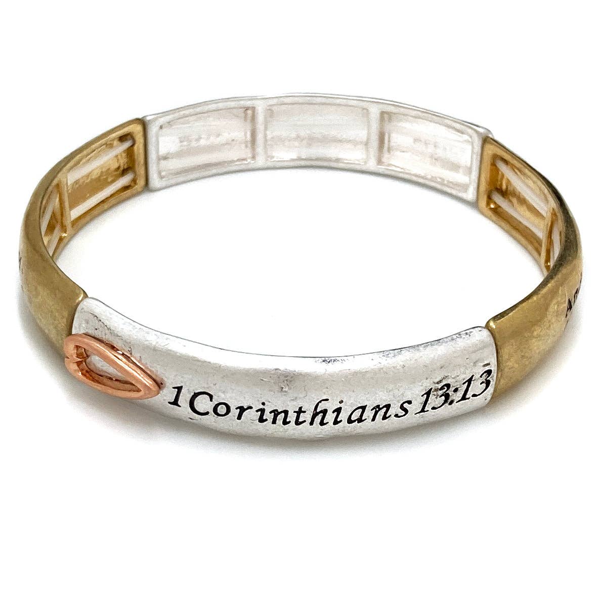 Lunar Deer – wholesale Bangle bracelet – 1 Corinthian 13:13 Faith Hope Love Stretch Bracelet0