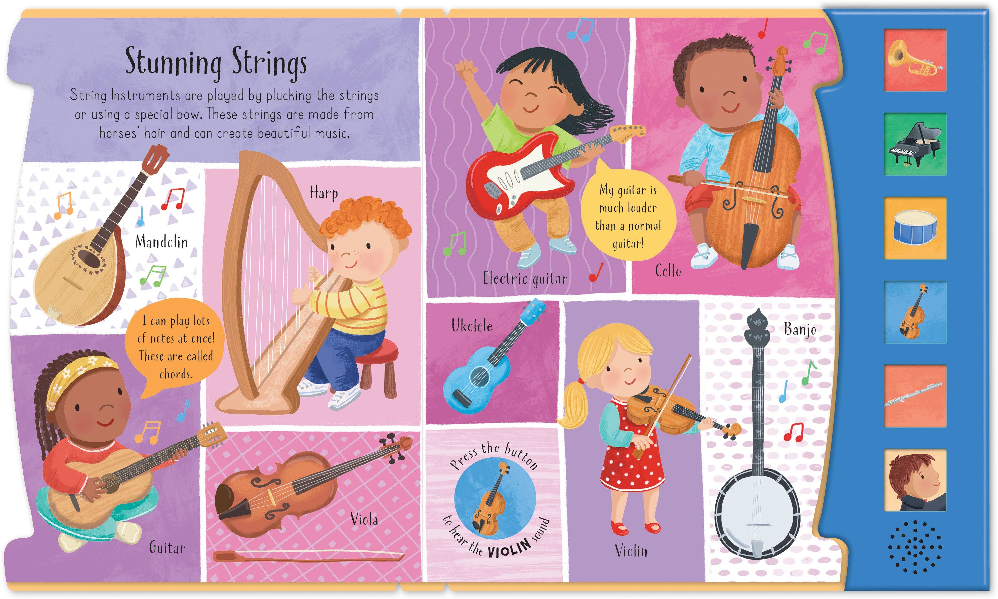 Robert Frederick Ltd - Wholesale Baby & Toddler Book (0-2) - My First Instruments - Children's 6 Button Sound Book1