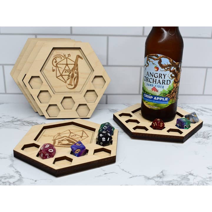Freckled Lion Workshop - Wholesale Dice - D&D Dice Tray Coasters, 23 Choices (14 Classes + Others)