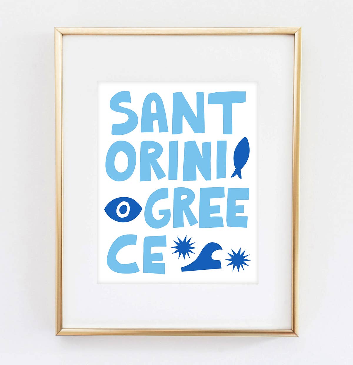 Nixie - Wholesale Art Print - Santorini Greece Going Places Art Print2