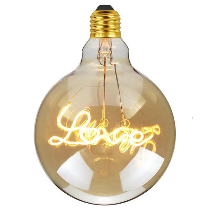 Ledsone - Wholesale Light Bulb/Puck - LED Soft Light G125 E27 Love 4W Filament Glass Retro Warm