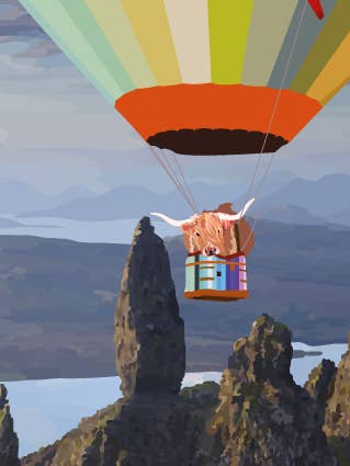 257C Balloonist / Periodic Society / Greeting Card for wholesale by Periodic Society