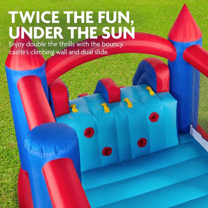 Sunny and Fun - Wholesale Inflatables - Inflatable Bounce House with Climbing Wall & More!