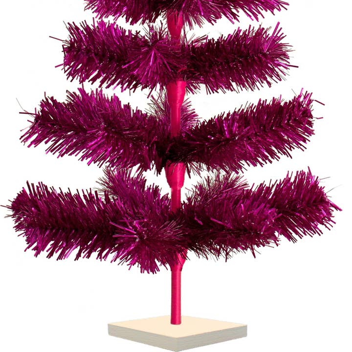 Lee Display - Wholesale Christmas Decoration - Fuchsia Tinsel Christmas Tree7