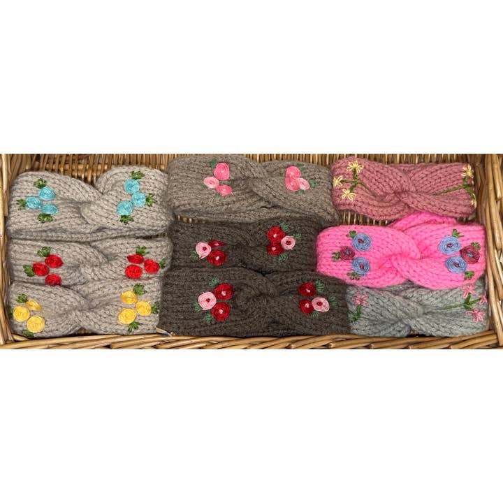 Handmade Knitted Floral Headband for wholesale by Tilian Kids