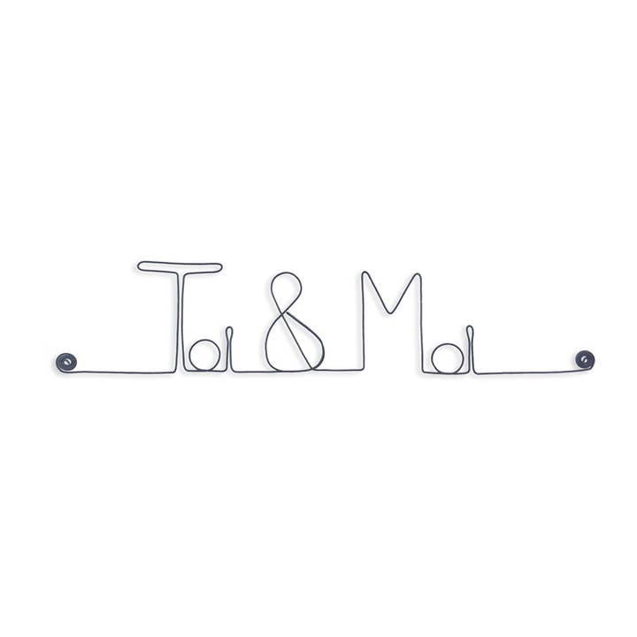 Bijoux de Mur - Wholesale Wall Accent - Wire Wall Decor - You & Me - Valentine's Day