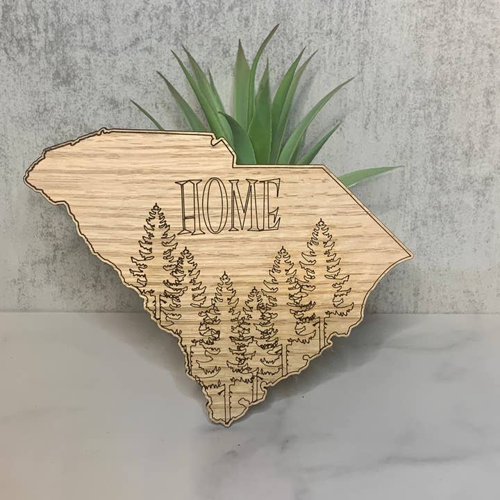 Birch South Carolina State “Home” Magnet for wholesale by The HNB House