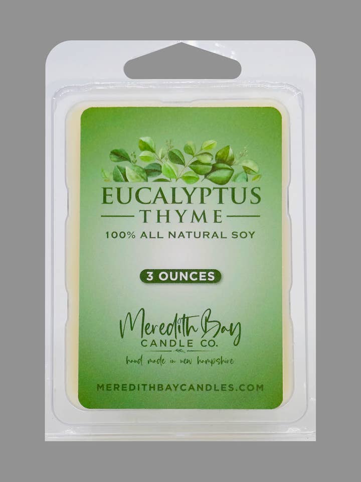Eucalyptus timian voks smelte for engroshandel hos Meredith Bay Candle Co
