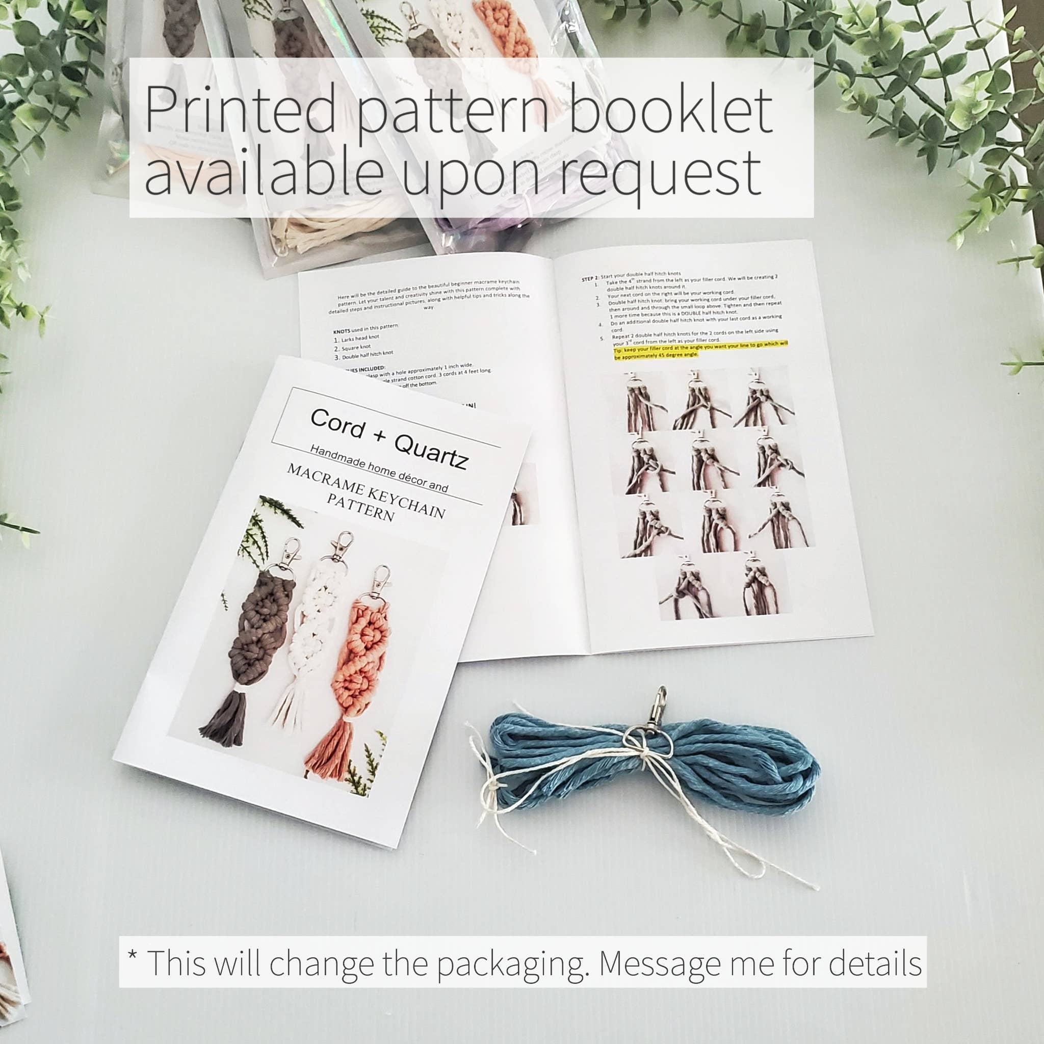 Cord + Quartz - Wholesale DIY Craft Kit - Macrame keychain DIY craft KIT.3