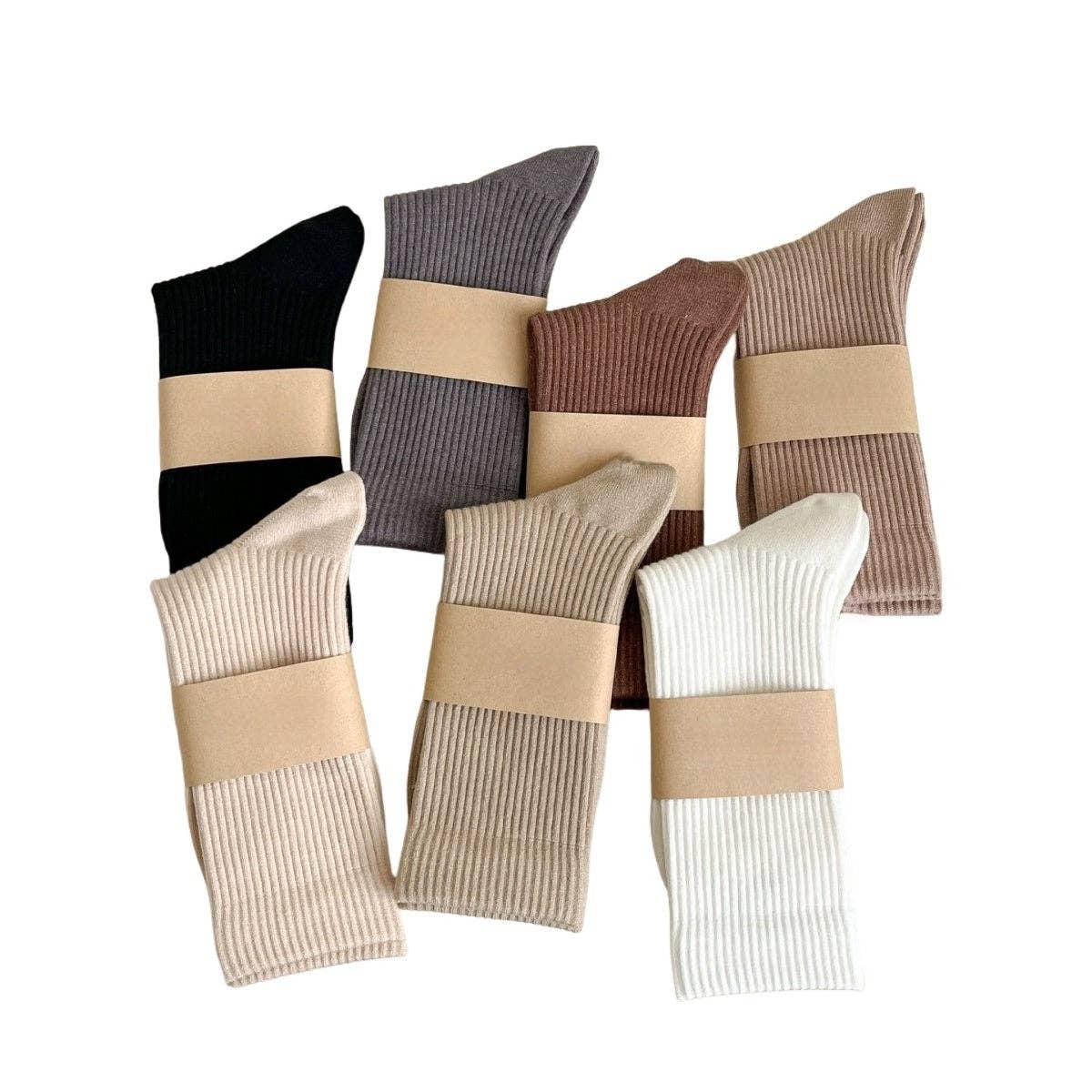 alberalkirk - Wholesale Socks - Women's - Thermal Wool Blend Mid-Calf Socks Multi Color M5A0207