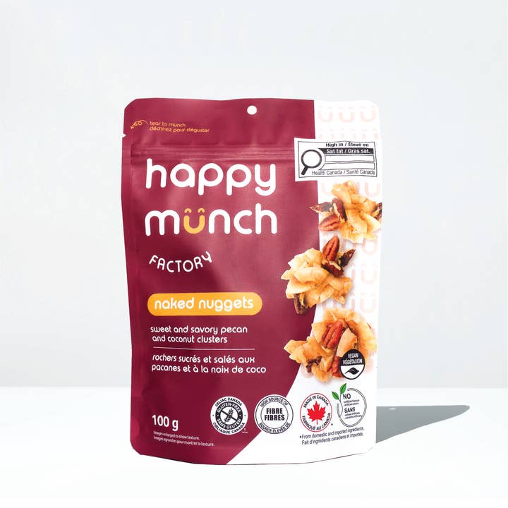 Naked Nuggets - Pecan & Coconut (100g) for wholesale by Happy Munch Factory