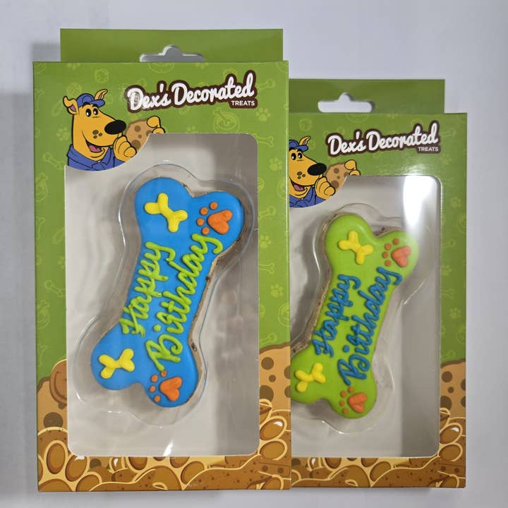 The Doggie Express - Wholesale Pet Treats - Dog - Large Happy Birthday Bone - Packaged4