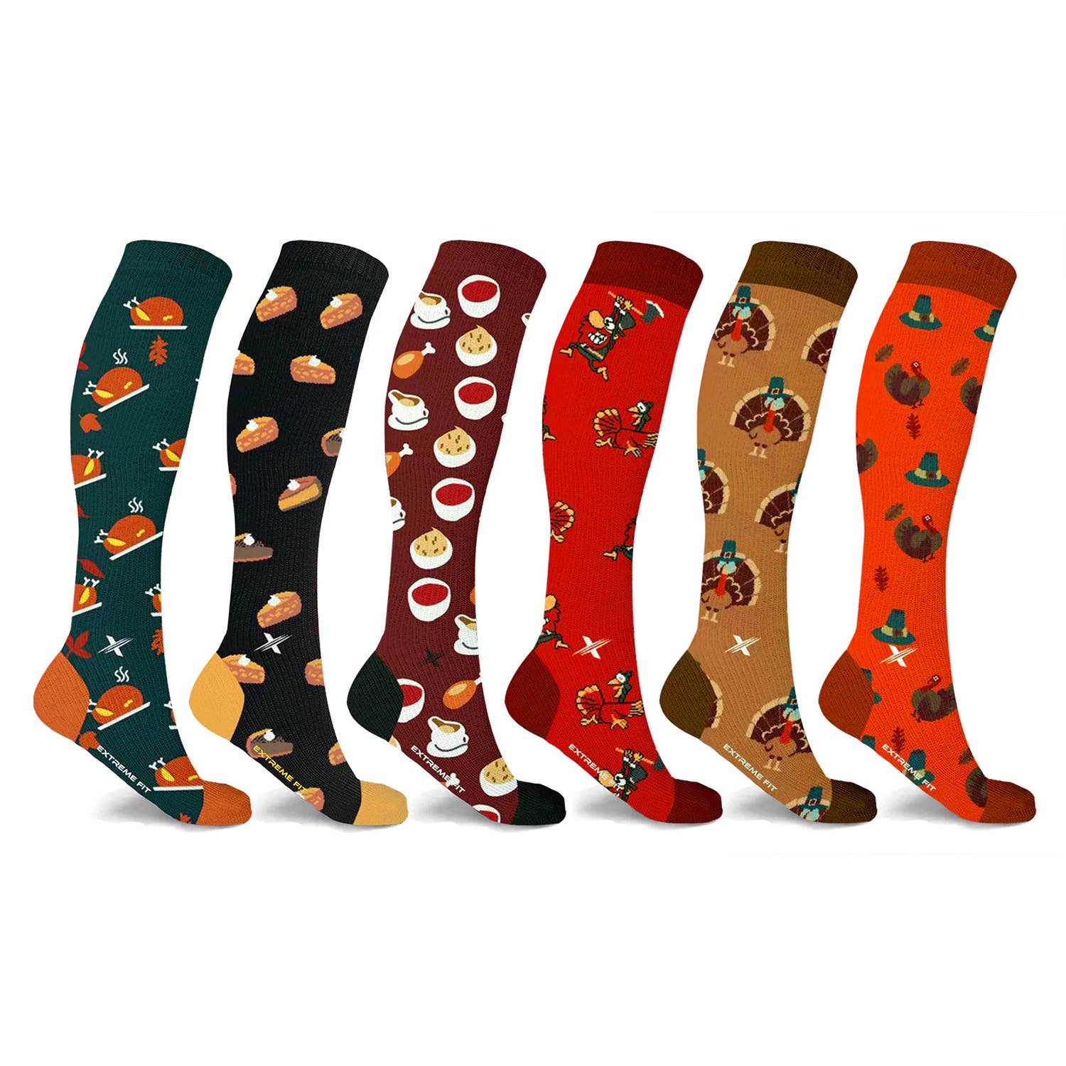 Extreme Fit Wholesale – wholesale Socks – Unisex – NOVELTY COLLECTION COMPRESSION SOCKS - 6 ASST STYLES17