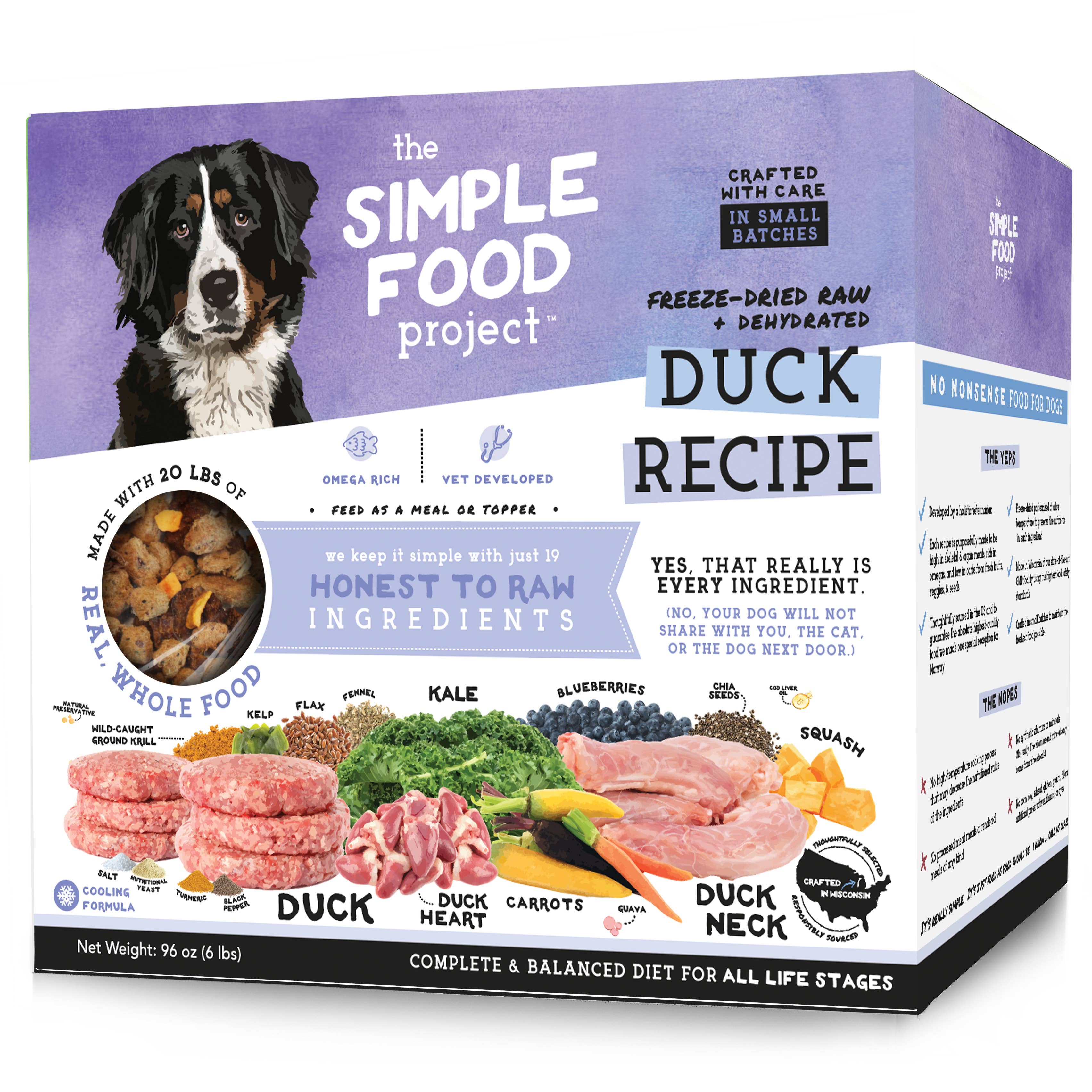 The Simple Food Project - Wholesale Pet Food - Dog - Duck Recipe for Dogs2