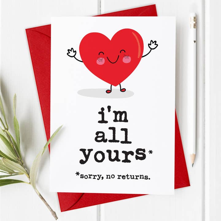 I'm All Yours — Valentinstag-Karte/Jubiläumskarte für den Großhandel von Mrs Best Paper Co.