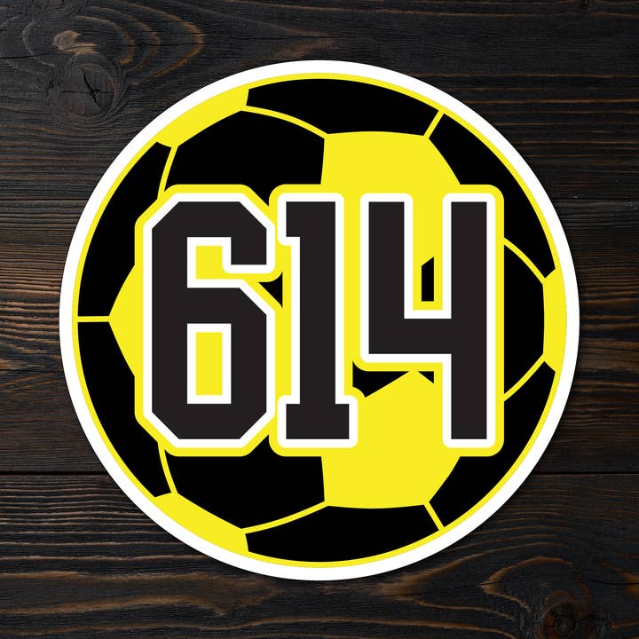 614 Soccer Ball Sticker for wholesale by Kase Wear