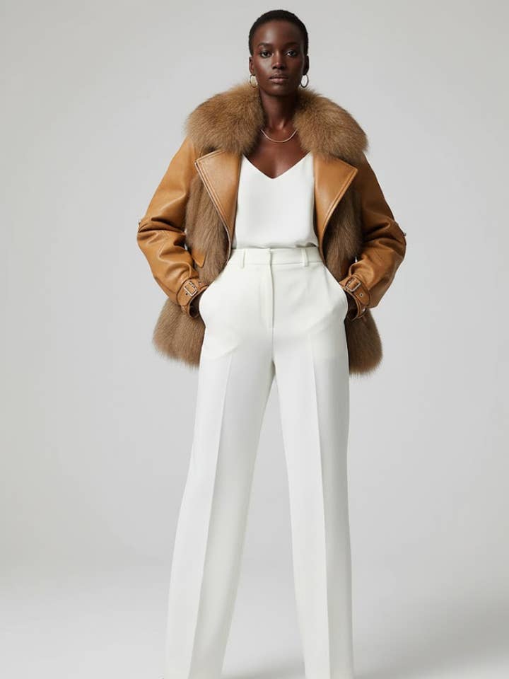 Camel Vegan Leather Pilot Jacket SOHO: New Colección COUTURE in NOLITA - BYMANYC ® New York for wholesale by BYMANYC NEW YORK