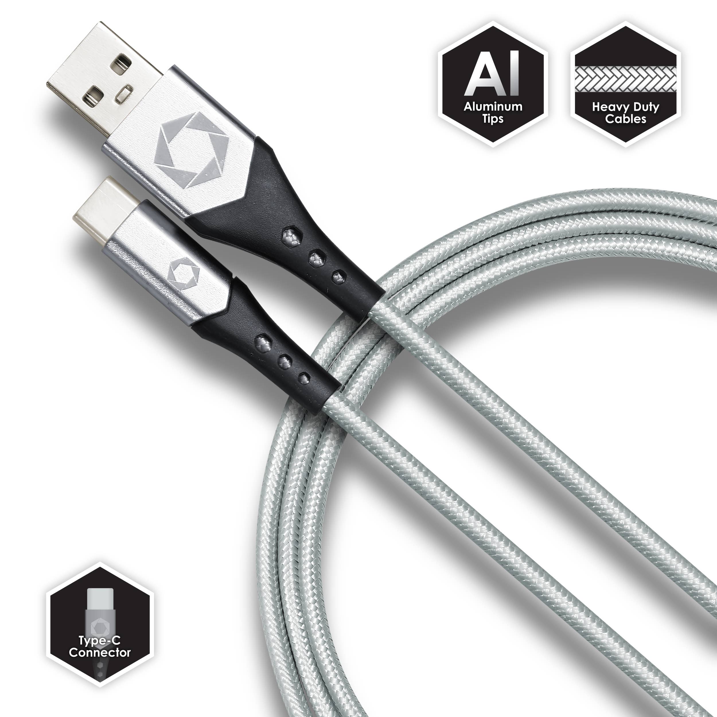 Cloudz - Wholesale Charging Cable - *Celltronix Titanium 6' Fast Charging USB to Type-C Cable2
