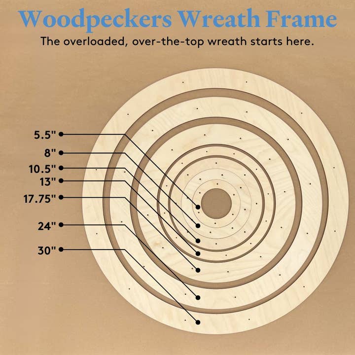 Woodpeckers Crafts - Wholesale Craft Supplies - Wooden Wreath Form2