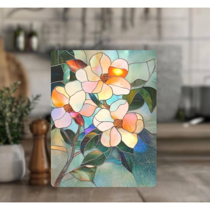 Fernville Creations - Wholesale Cutting Board - Imitation Stained Glass Flower Charcuterie Serving Tray8