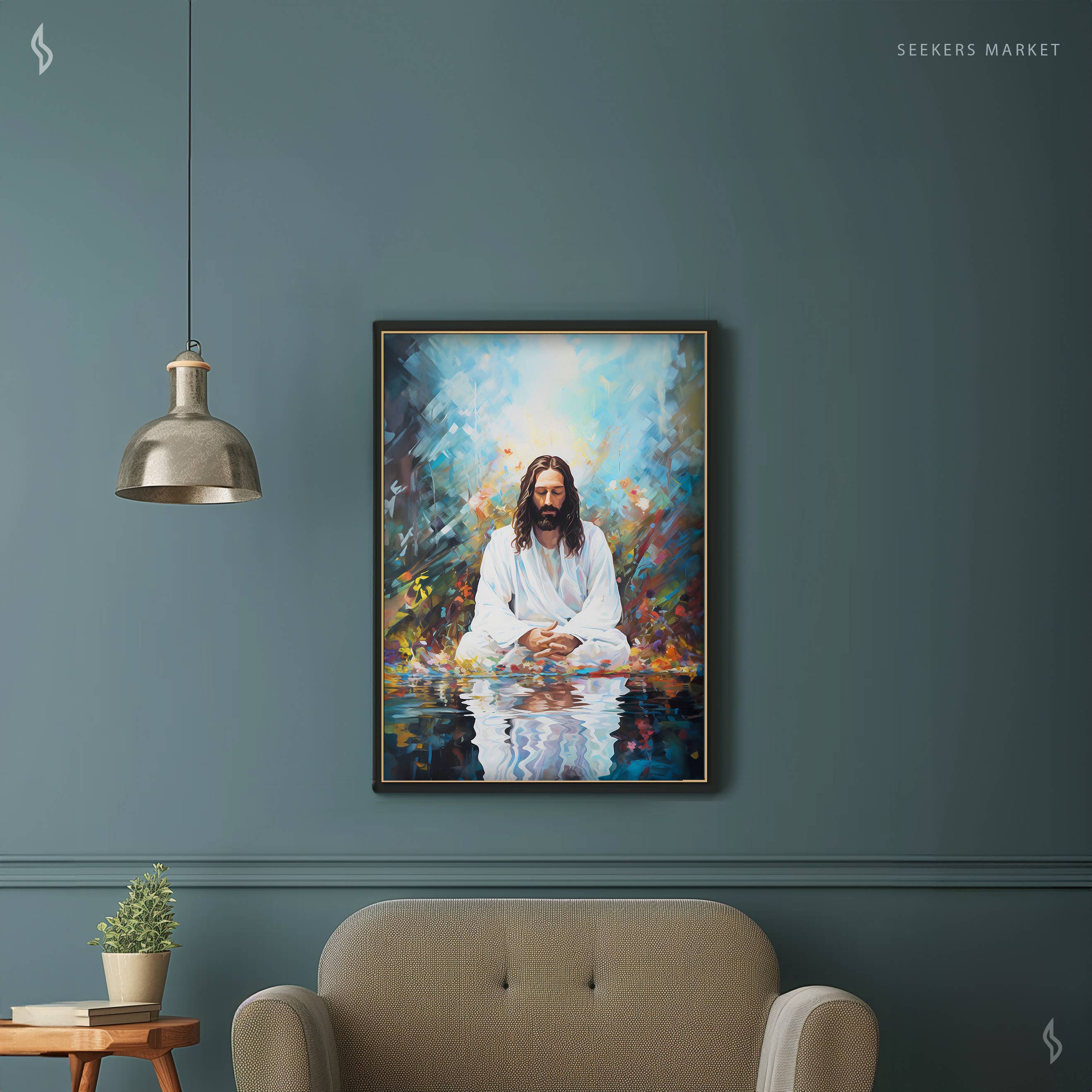 Spiritual Art Supply – wholesale Konsttryck – Jesus Water Prayer konsttryck, P-RCJ24 alla storlekar, affisch6