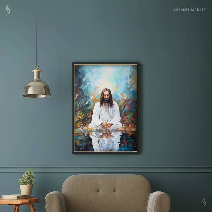 Spiritual Art Supply – wholesale Konsttryck – Jesus Water Prayer konsttryck, P-RCJ24 alla storlekar, affisch6