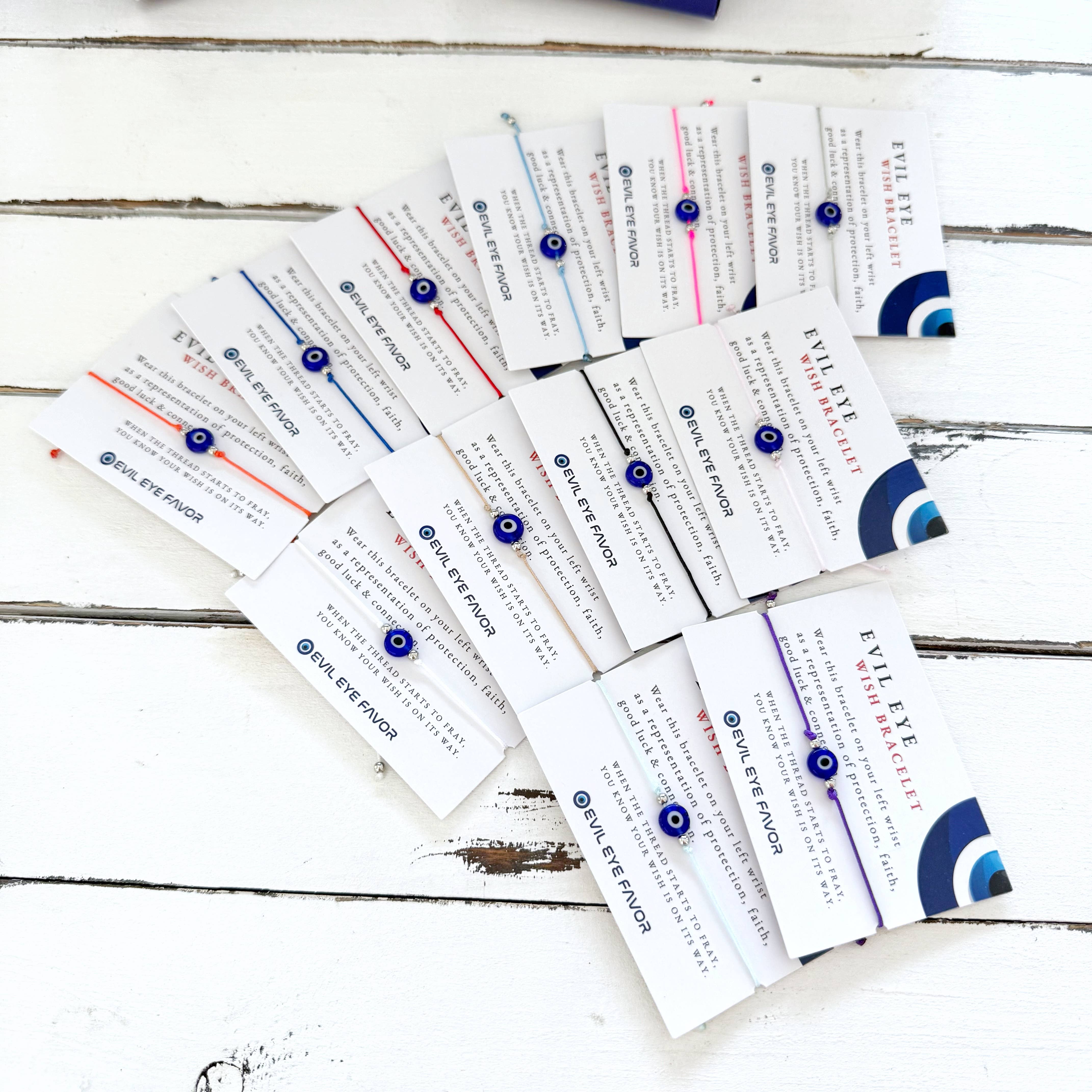 Evileyefavor - Vente Bracelets à breloques/pendentifs - Bracelet de Vœux Œil Maléfique Réglable - 25 avec Boîte de Présentation3