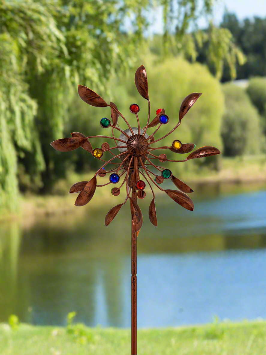 Marissa's Gifts – wholesale Wind spinner – Handmade Chelsea powder coated garden wind sculpture spinner measuring 190cm8