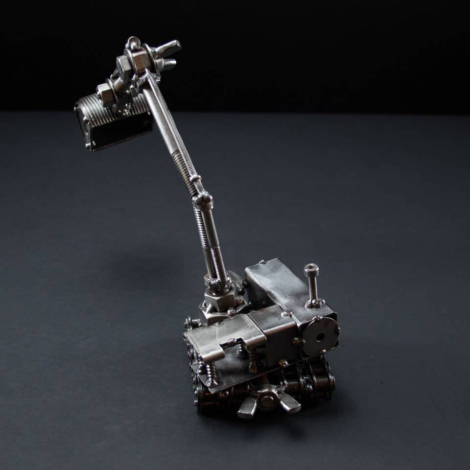 Metal Relic - Venta al por mayor Escultura - Figura de excavadora de acero, escultura de arte en metal2