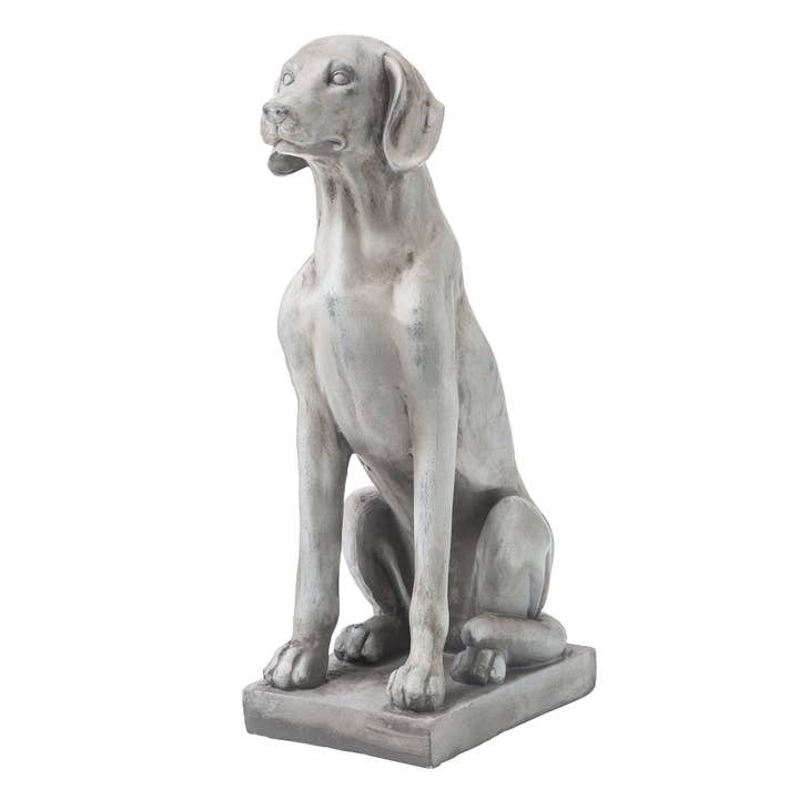 28.25 in H MGO Sitting Dog Statue for wholesale by Glitzhome