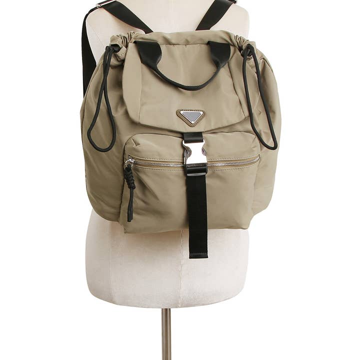 Handbag Factory Corp - Wholesale Backpack – Women's - Nylon draw string daily backpack5
