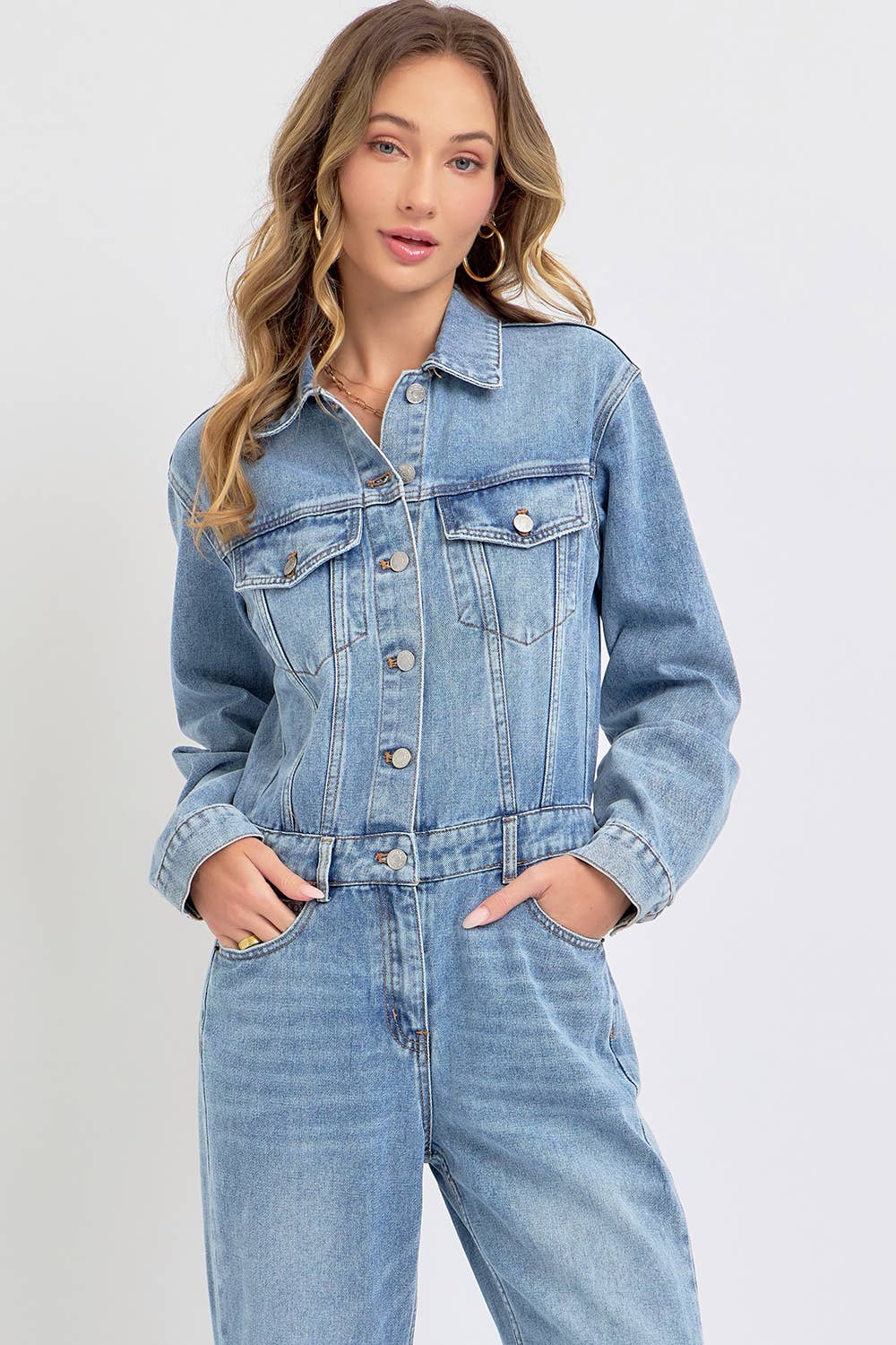 TIMELESS DENIM JUMPSUIT  for wholesale on Faire4
