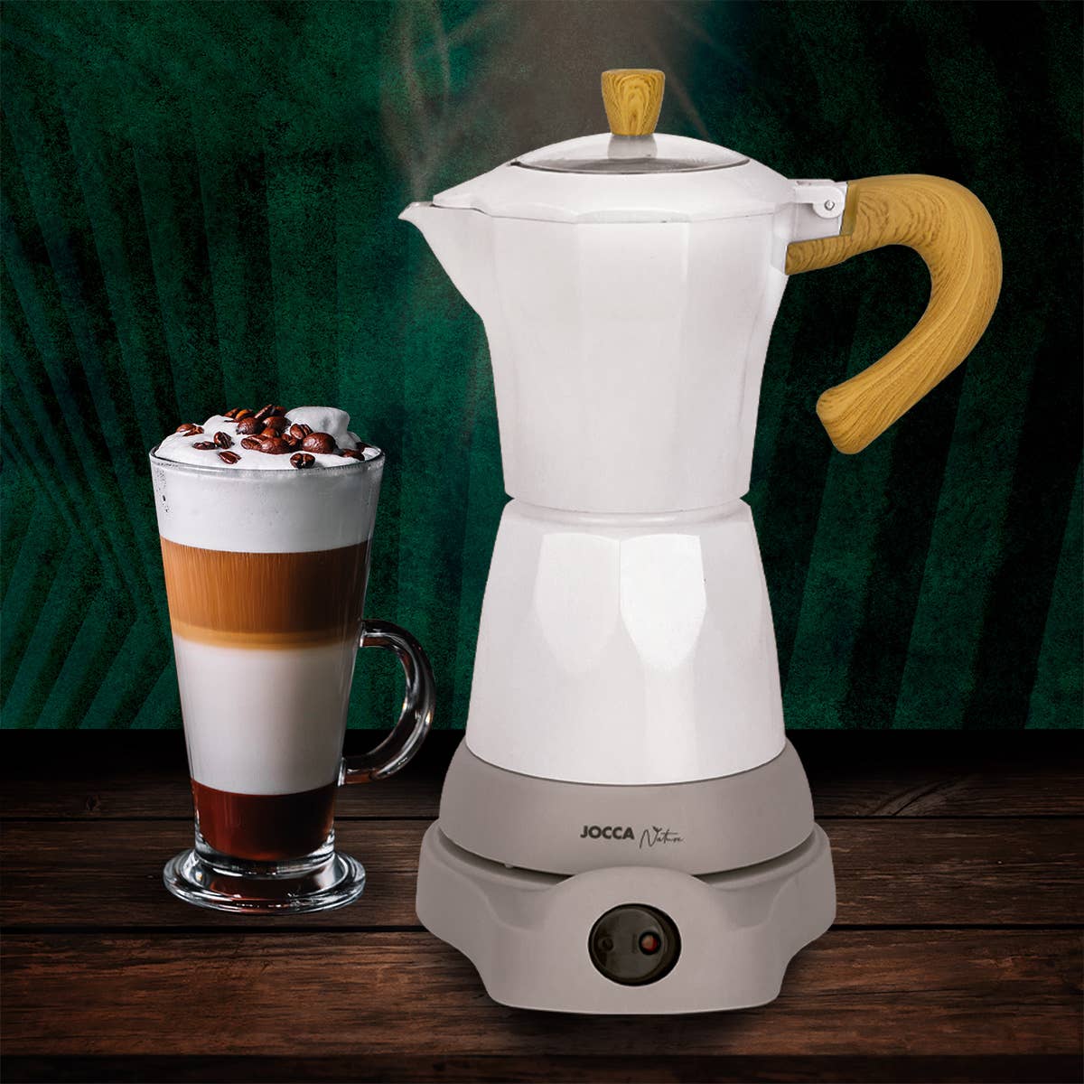 JOCCA - Wholesale Coffee Machine - Cafetera Eléctrica de 6 Tazas Línea Nature Blanca4